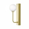 Kinkiet do łazienki w kolorze starego złota Art Deco szklana kula ERO Parette Old Gold IP44 OR85600 Orlicki Design 